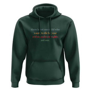Women's Awareness Hoodie There Is Not One Child Who Wants to Die - Powerful Anti-Violence Message TS01 Dark Forest Green Print Your Wear