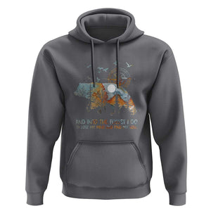 And Into the Forest I Go - Nature Lover Outdoor Adventure Hoodie Wilderness Compass & Bear Design TS01 Charcoal Print Your Wear