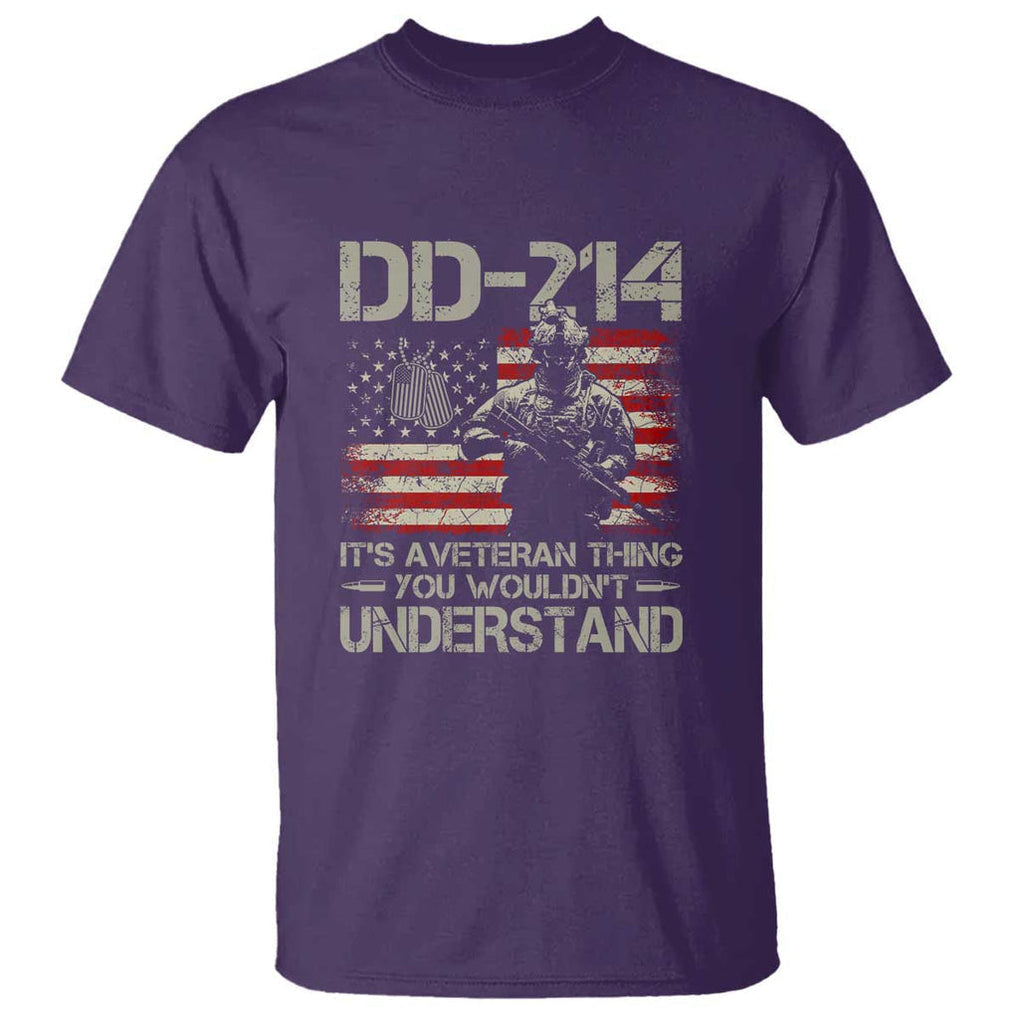 DD-214 It's a Veteran Thing You Wouldnt Understand - Proud Military Veteran T Shirt TS01 Purple Print Your Wear