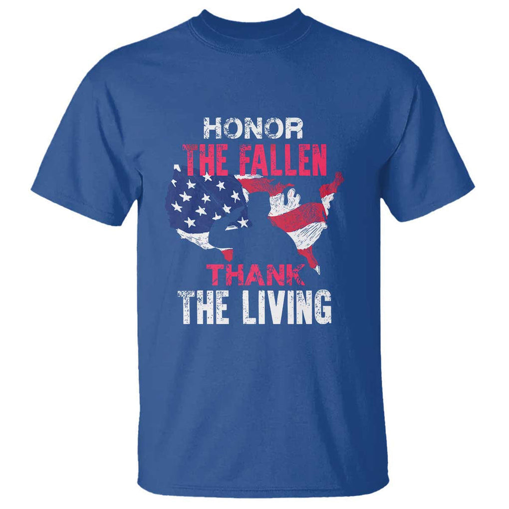 Patriotic Memorial T Shirt Honor the Fallen - Veteran Themed Military Support TS01 Royal Blue Print Your Wear