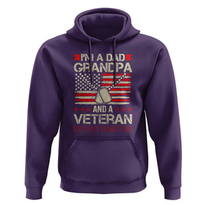 I'm a Dad, Grandpa, and Veteran Hoodie Nothing Scares Me - Proud Military Father's Day TS01 Purple Print Your Wear