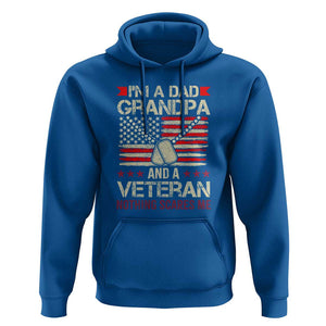 I'm a Dad, Grandpa, and Veteran Hoodie Nothing Scares Me - Proud Military Father's Day TS01 Royal Blue Print Your Wear