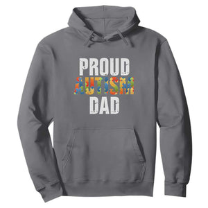 Proud Autism Dad Hoodie Accept Understand Love Support Jigsaw Puzzle TS01 Charcoal Printyourwear