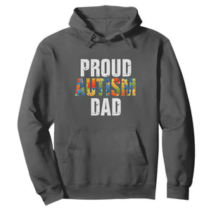 Proud Autism Dad Hoodie Accept Understand Love Support Jigsaw Puzzle TS01 Dark Heather Printyourwear