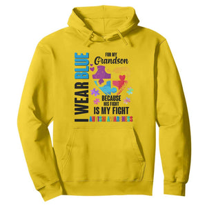 Autism Grandparents Hoodie I Wear Blue For My Grandson Because His Fight is My Fight TS01 Daisy Printyourwear