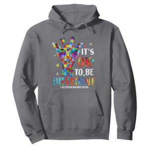 Cool Giraffe Autism Hoodie It's Ok To Be Different Jigsaw Puzzle TS01 Charcoal Printyourwear