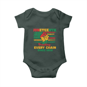 Juneteenth Baby Onesie Breaking Every Chain Since 1865 American Flag TS01 Print Your Wear