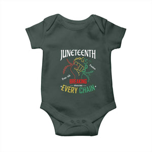 Juneteenth 1865 Baby Onesie Breaking Every Chain Freeish Black Freedom TS01 Print Your Wear