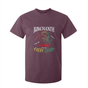 Juneteenth 1865 T Shirt For Kid Breaking Every Chain Freeish Black Freedom TS01 Maroon Print Your Wear