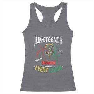 Juneteenth 1865 Racerback Tank Top Breaking Every Chain Freeish Black Freedom TS01 Charcoal Print Your Wear