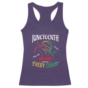 Juneteenth 1865 Racerback Tank Top Breaking Every Chain Freeish Black Freedom TS01 Purple Print Your Wear