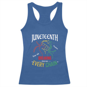 Juneteenth 1865 Racerback Tank Top Breaking Every Chain Freeish Black Freedom TS01 Royal Blue Print Your Wear