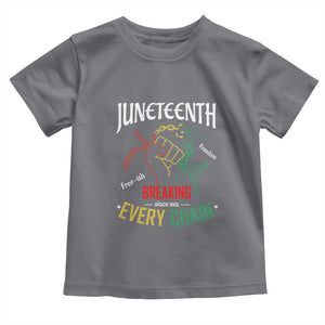 Juneteenth 1865 Toddler T Shirt Breaking Every Chain Freeish Black Freedom TS01 Charcoal Print Your Wear