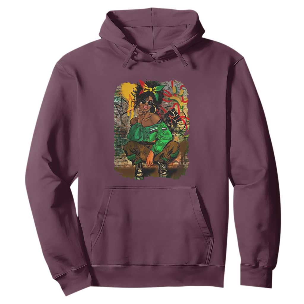 Black Heritage Hoodie For Melanin Black Women TS01 Maroon Print Your Wear