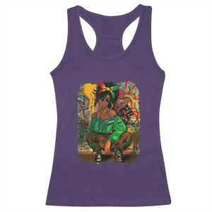 Black Heritage Pride Racerback Tank Top For Melanin Black Women TS01 Purple Print Your Wear