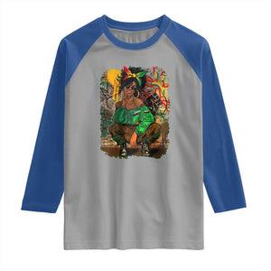 Black Heritage Pride Raglan Shirt For Melanin Black Women TS01 Sport Gray Royal Print Your Wear
