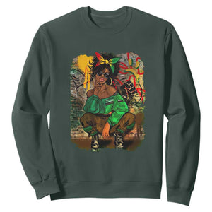 Black Heritage Sweatshirt For Melanin Black Women TS01 Dark Forest Green Print Your Wear