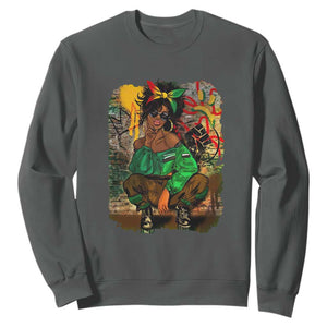Black Heritage Sweatshirt For Melanin Black Women TS01 Dark Heather Print Your Wear