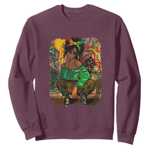 Black Heritage Sweatshirt For Melanin Black Women TS01 Maroon Print Your Wear