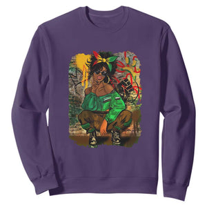 Black Heritage Sweatshirt For Melanin Black Women TS01 Purple Print Your Wear