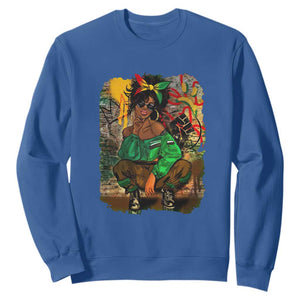 Black Heritage Sweatshirt For Melanin Black Women TS01 Royal Blue Print Your Wear