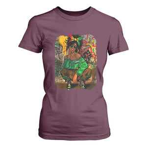 Black Heritage Pride T Shirt For Women For Melanin Black Women TS01 Maroon Print Your Wear