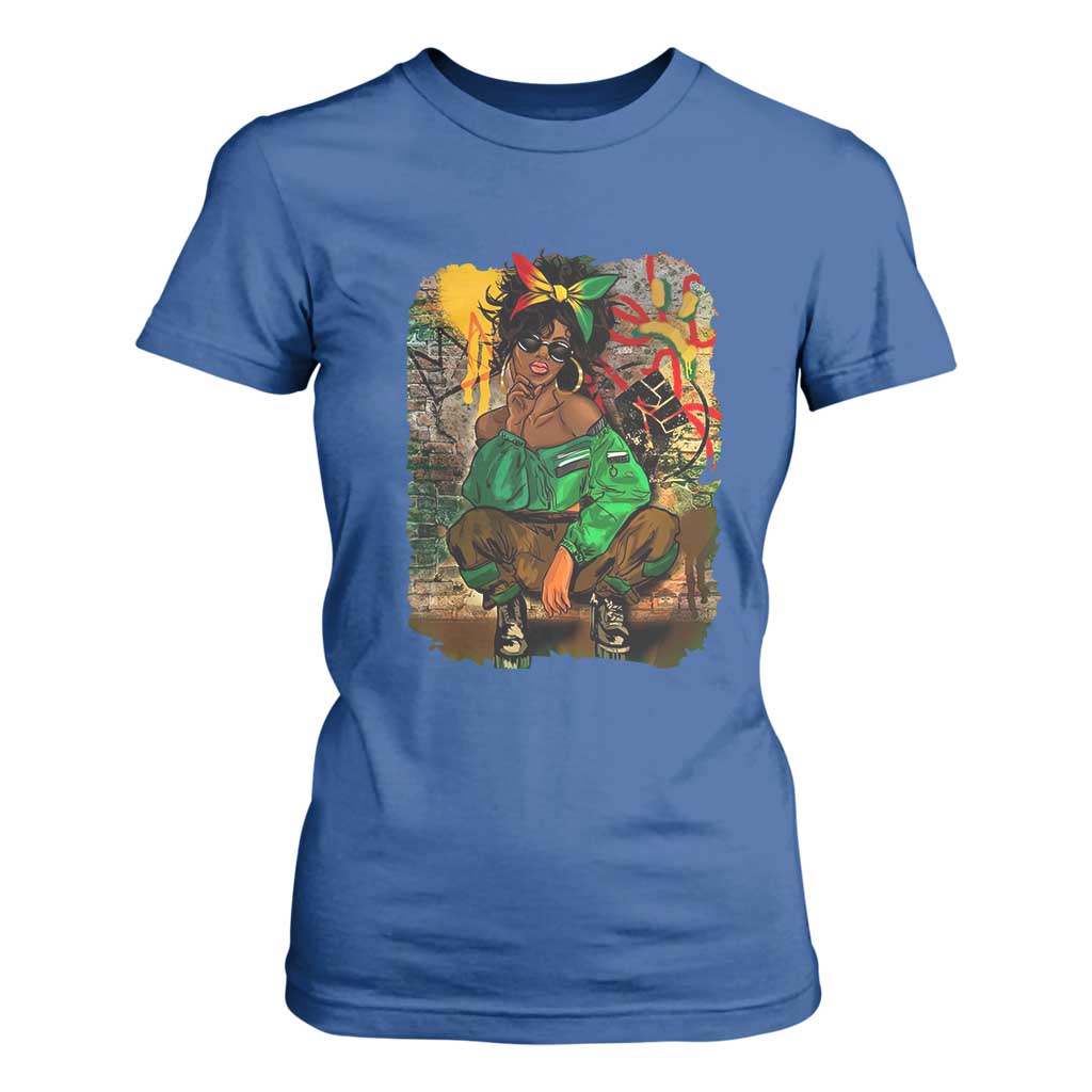 Black Heritage Pride T Shirt For Women For Melanin Black Women TS01 Royal Blue Print Your Wear
