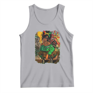 Black Heritage Pride Tank Top For Melanin Black Women TS01 Athletic Heather Print Your Wear