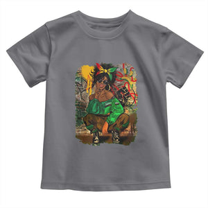 Black Heritage Pride Toddler T Shirt For Melanin Black Women TS01 Charcoal Print Your Wear