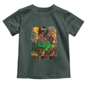 Black Heritage Pride Toddler T Shirt For Melanin Black Women TS01 Dark Forest Green Print Your Wear
