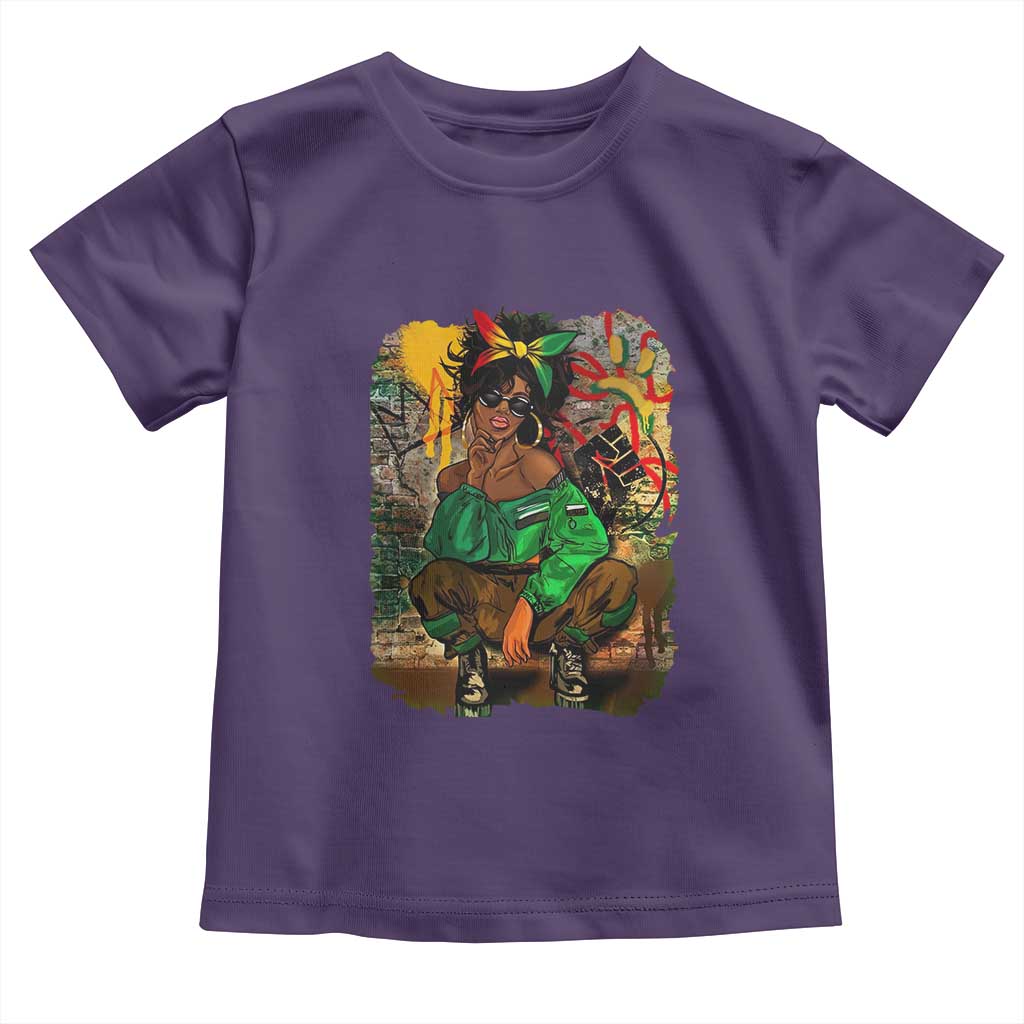 Black Heritage Pride Toddler T Shirt For Melanin Black Women TS01 Purple Print Your Wear