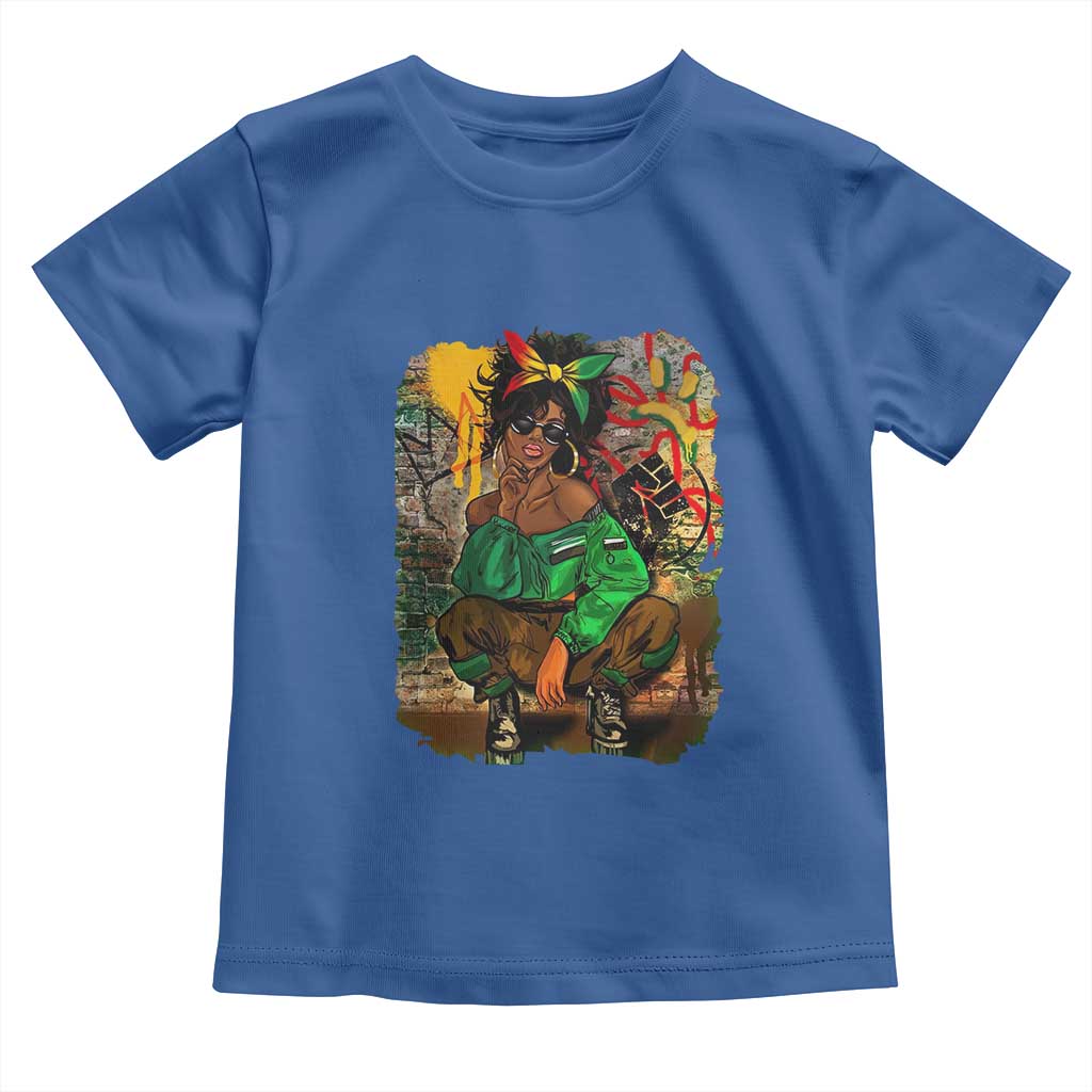 Black Heritage Pride Toddler T Shirt For Melanin Black Women TS01 Royal Blue Print Your Wear