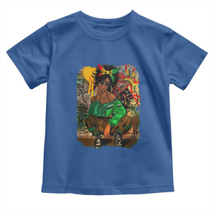 Black Heritage Pride Toddler T Shirt For Melanin Black Women TS01 Royal Blue Print Your Wear