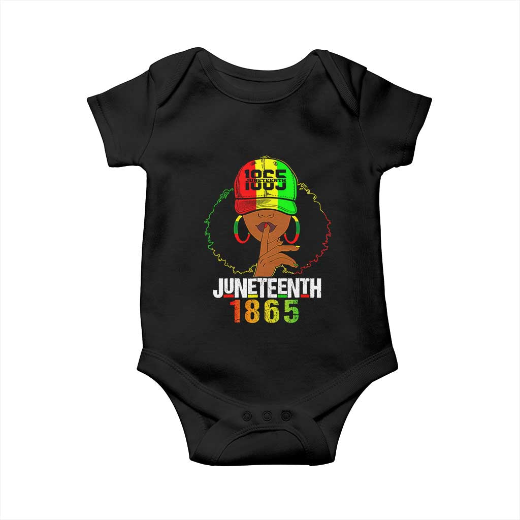 Afro Queen Baby Onesie Juneteenth 1865 TS01 Black Print Your Wear