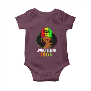 Afro Queen Baby Onesie Juneteenth 1865 TS01 Maroon Print Your Wear