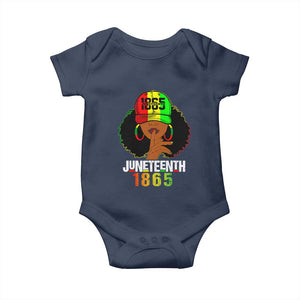 Afro Queen Baby Onesie Juneteenth 1865 TS01 Navy Print Your Wear