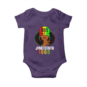 Afro Queen Baby Onesie Juneteenth 1865 TS01 Purple Print Your Wear