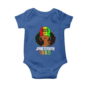 Afro Queen Baby Onesie Juneteenth 1865 TS01 Royal Blue Print Your Wear