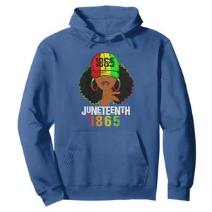 Queen Afro Hoodie Juneteenth 1865 TS01 Royal Blue Printyourwear
