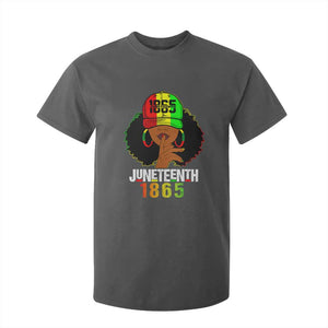 Afro Queen T Shirt For Kid Juneteenth 1865 TS01 Dark Heather Print Your Wear