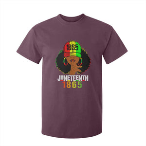 Afro Queen T Shirt For Kid Juneteenth 1865 TS01 Maroon Print Your Wear