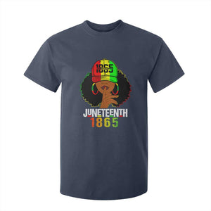 Afro Queen T Shirt For Kid Juneteenth 1865 TS01 Navy Print Your Wear