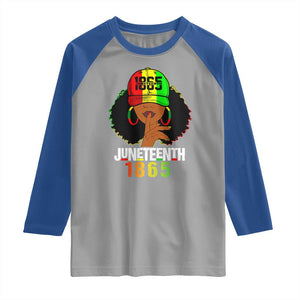 Afro Queen Raglan Shirt Juneteenth 1865 TS01 Sport Gray Royal Print Your Wear