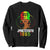 Queen Afro Sweatshirt Juneteenth 1865 TS01 Black Printyourwear
