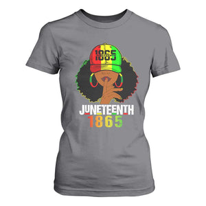 Afro Queen T Shirt For Women Juneteenth 1865 TS01 Charcoal Print Your Wear