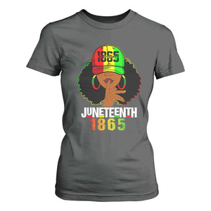 Afro Queen T Shirt For Women Juneteenth 1865 TS01 Dark Heather Print Your Wear