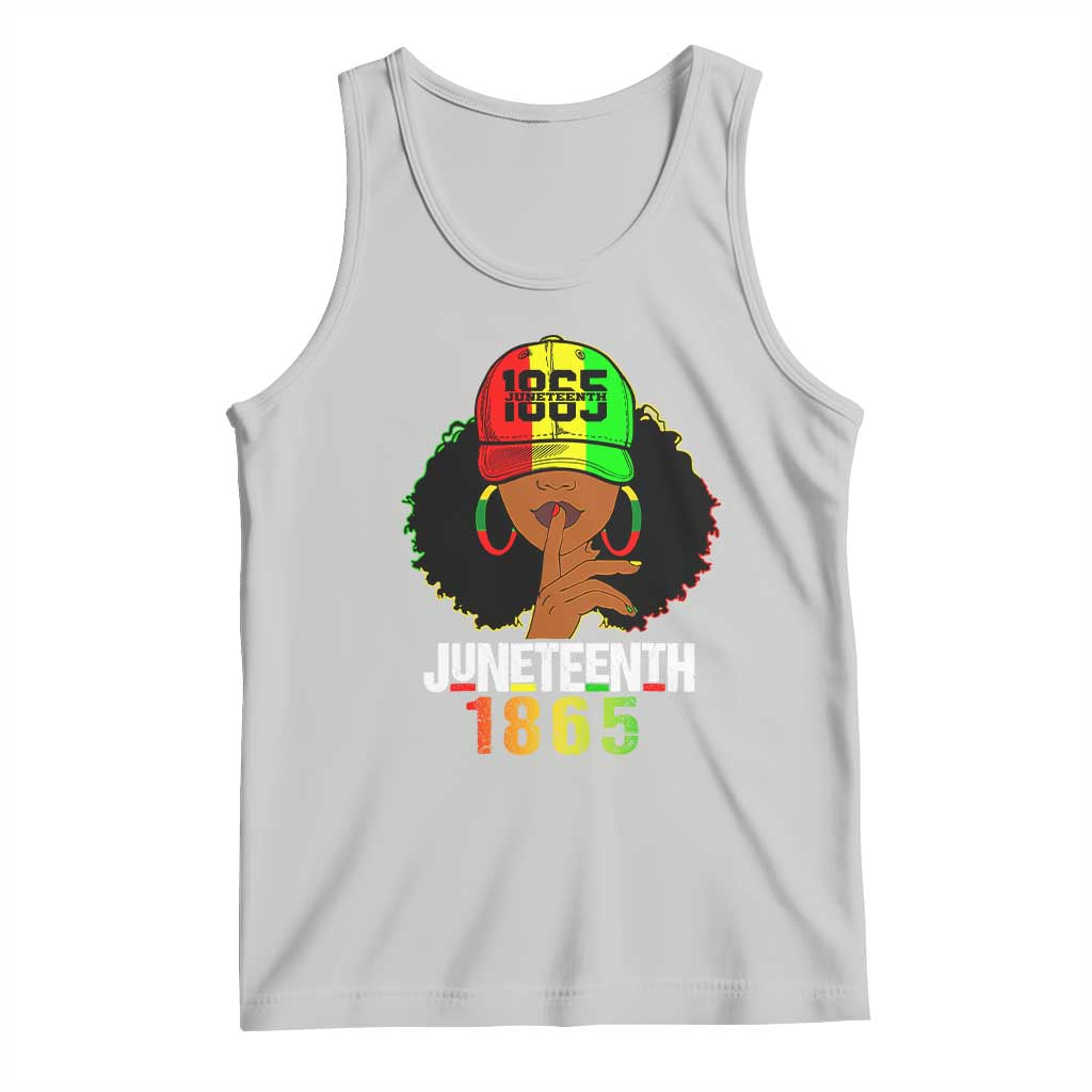 Afro Queen Tank Top Juneteenth 1865 TS01 Ash Print Your Wear
