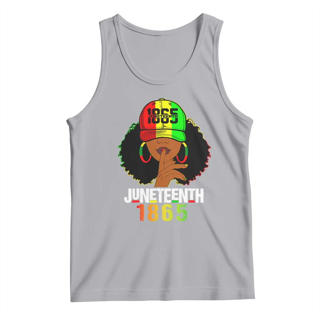 Afro Queen Tank Top Juneteenth 1865 TS01 Athletic Heather Print Your Wear