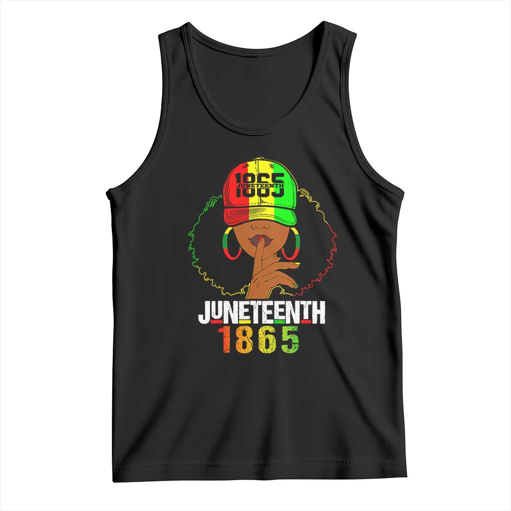 Afro Queen Tank Top Juneteenth 1865 TS01 Black Print Your Wear