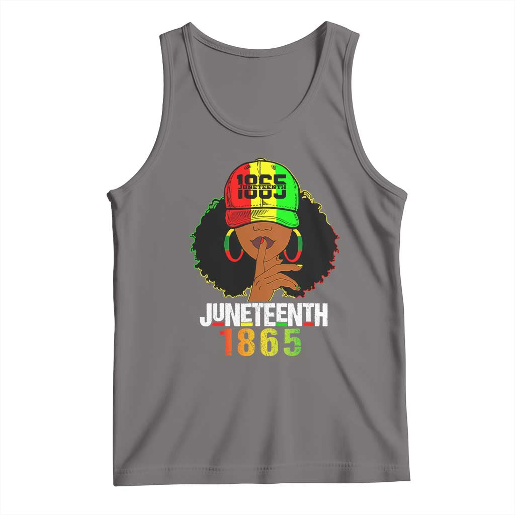 Afro Queen Tank Top Juneteenth 1865 TS01 Deep Heather Print Your Wear